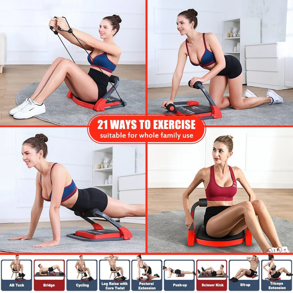 21 ways to exercise with AB Crunch machine – suitable for whole family use